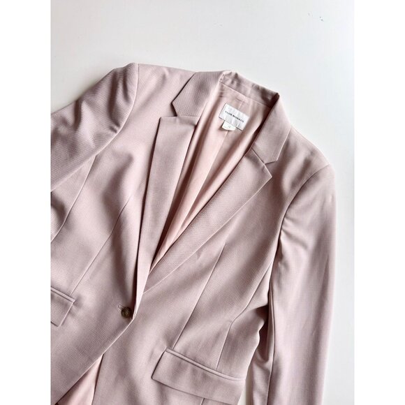 CLUB MONACO Borrem Pink Mauve Wool Blend Single Breasted Blazer, Size 12 - Picture 6 of 16